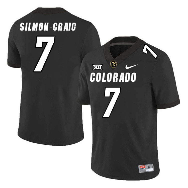 Colorado Buffaloes #7 Cam'Ron Silmon-Craig Big 12 Conference College Football Jerseys Stitched Sale-Black